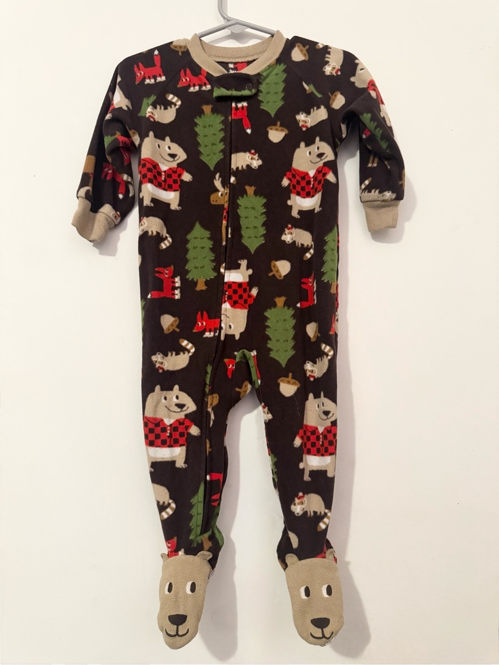Carter’s Infant Boys Fall Critters Fleece Footsie Pajama